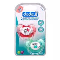 Dodie Duo Physio Sucette Silicone +6mois Coeurs B/2 à ANNEMASSE